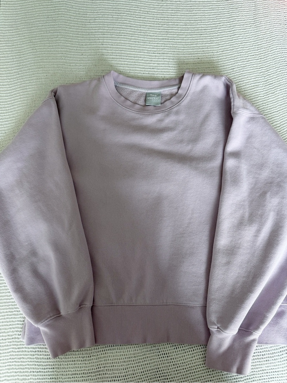 TNA (Aritzia) Cozy Lavender Crewneck Sweatshirt